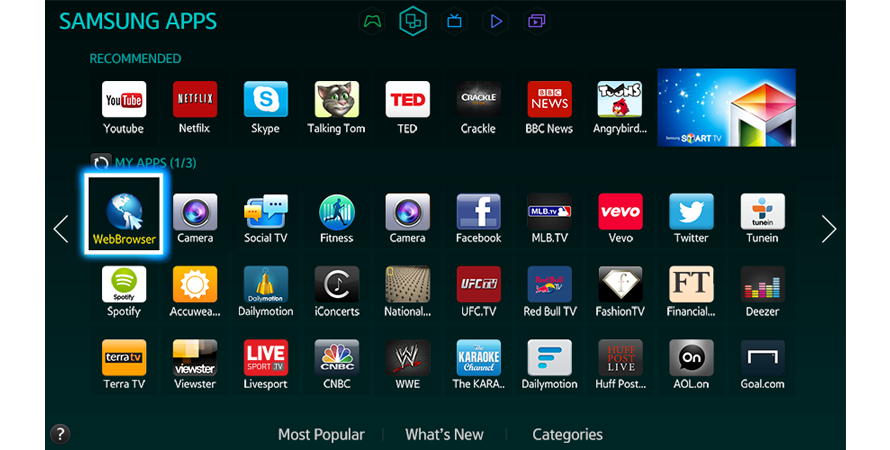 samsung smart tv apps download